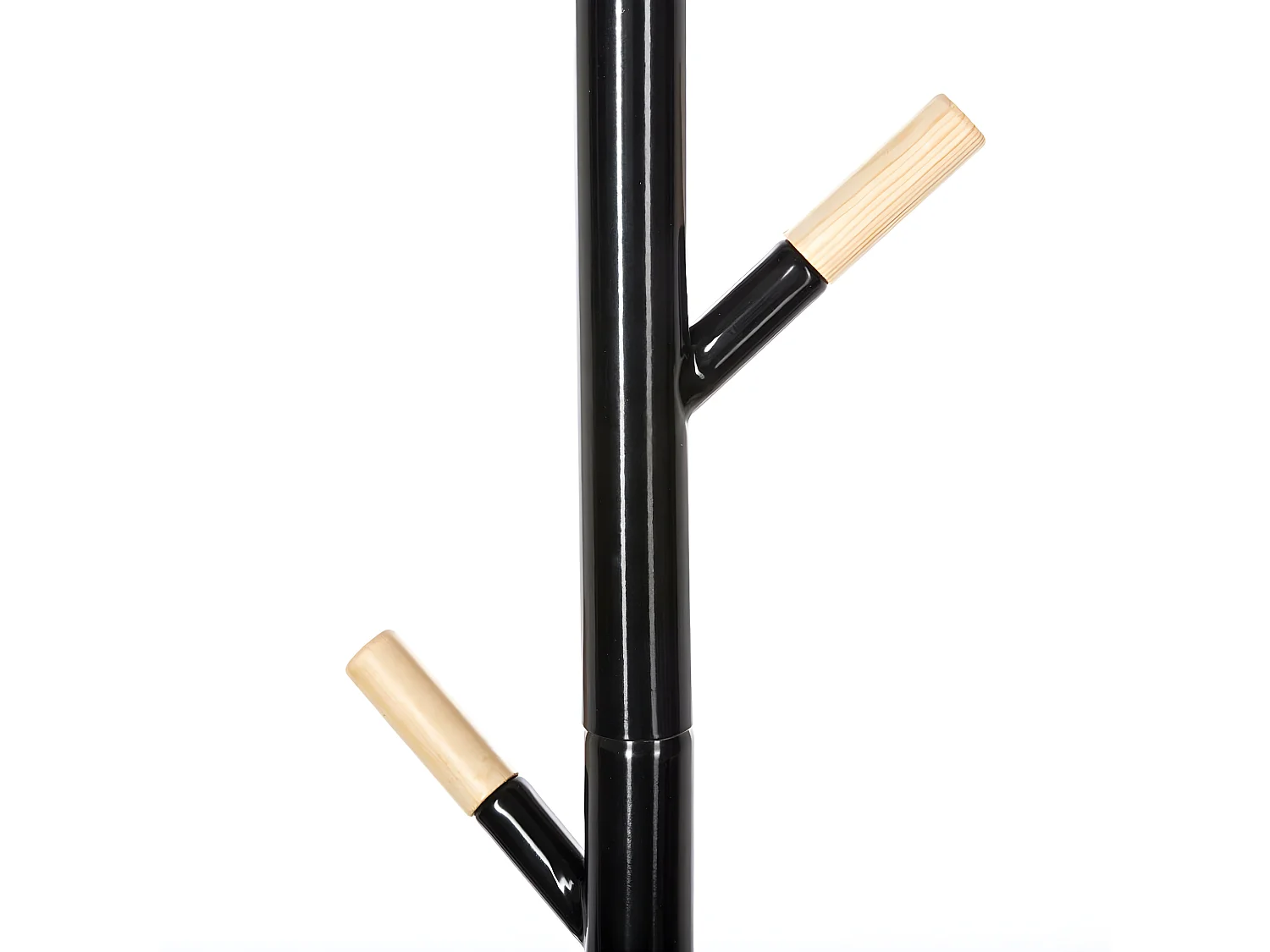 Porte-manteaux en Bois et Métal Noir 6 Patères H 175.5 cm