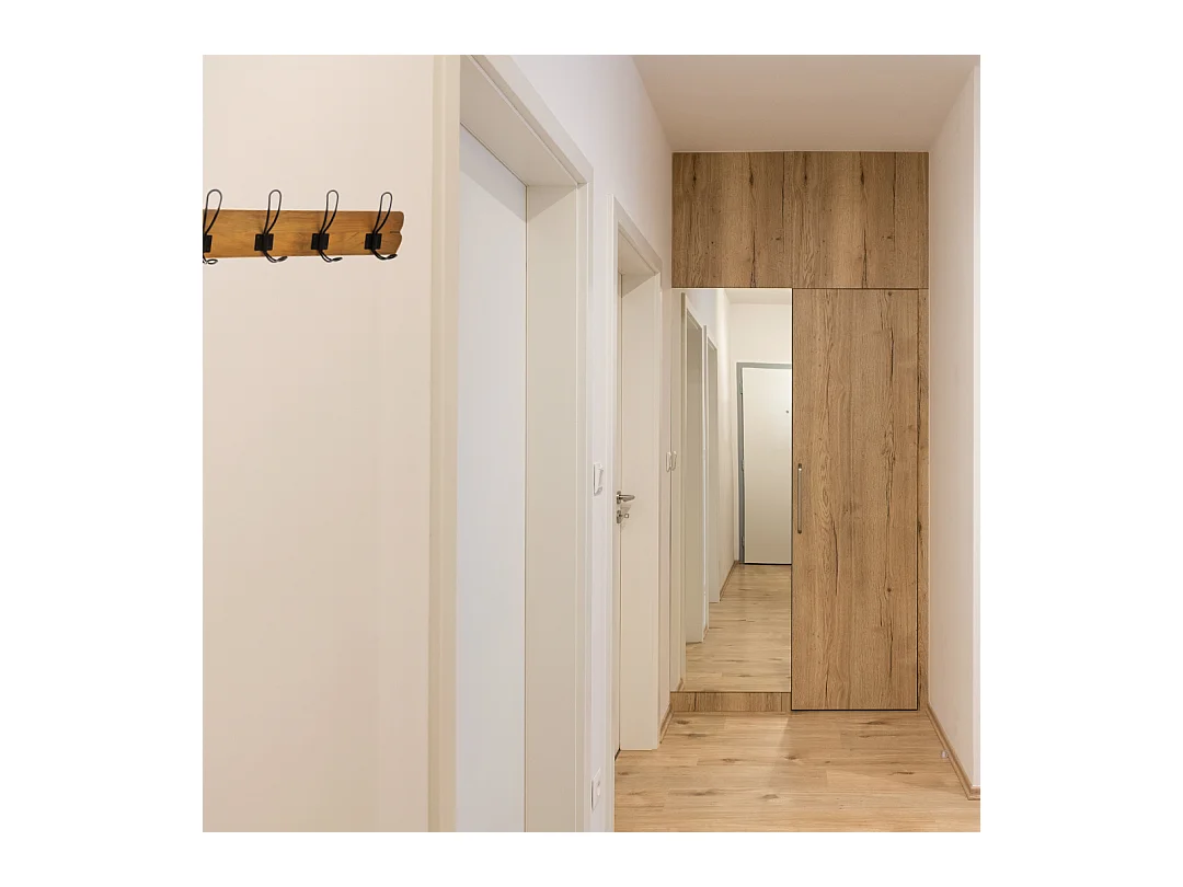 Patère 5 Crochets en Bois et métal  L 63.8 cm style Vintage