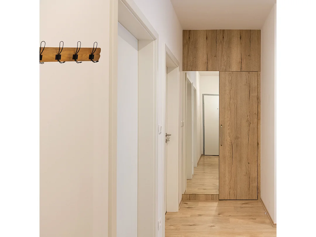 Patère 5 Crochets en Bois et métal  L 63.8 cm style Vintage