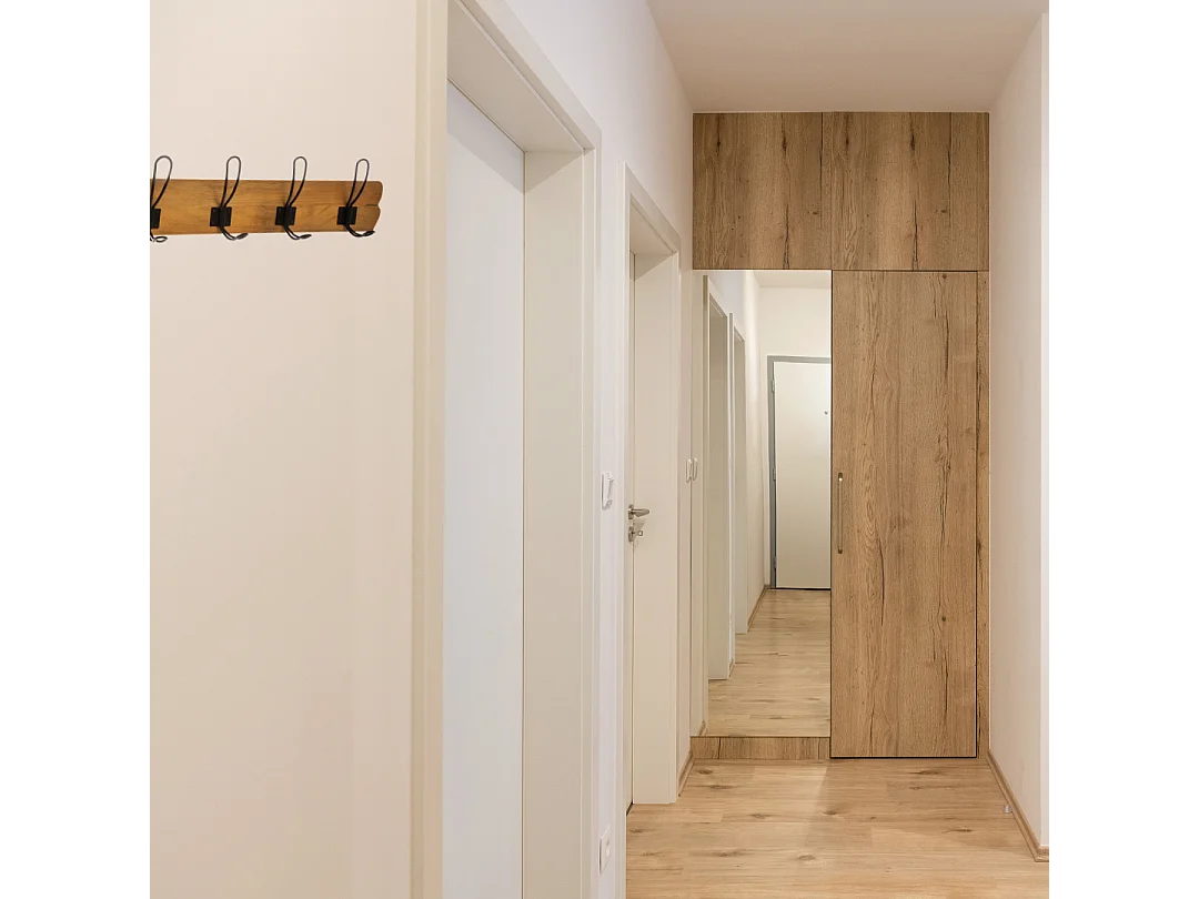 Patère 5 Crochets en Bois et métal  L 63.8 cm style Vintage