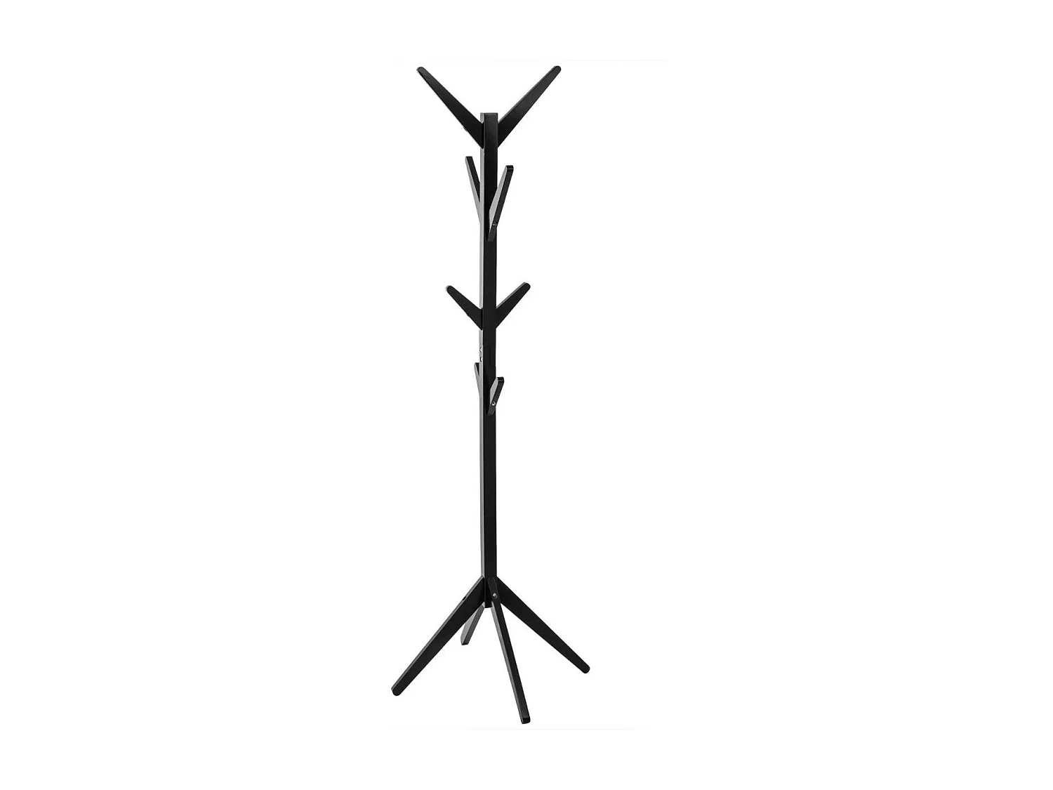 Porte-manteaux en Bois Noir 8 Patères H 173 cm