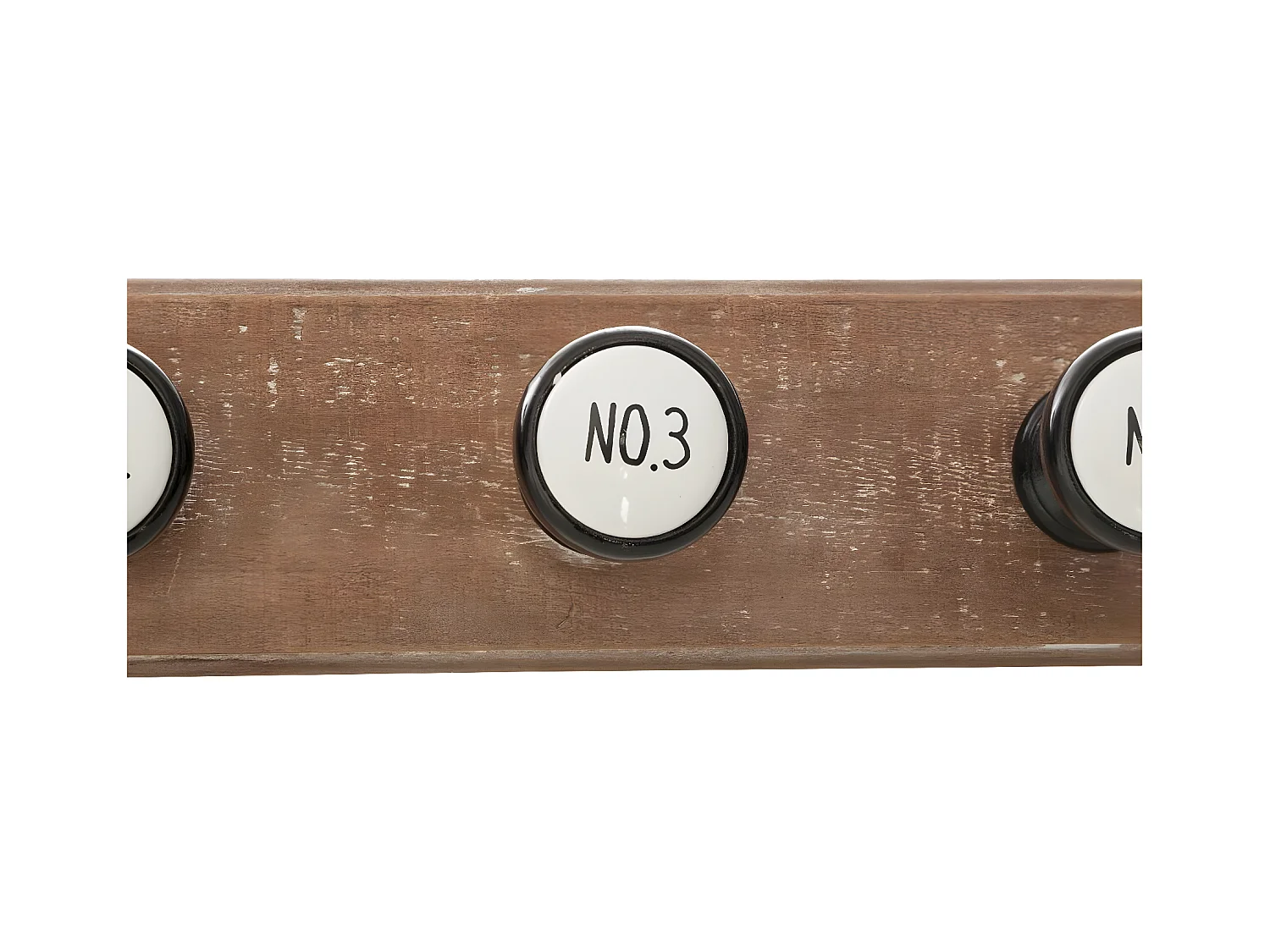 Patère en Bois 6 crochets en Céramique L 66 cm