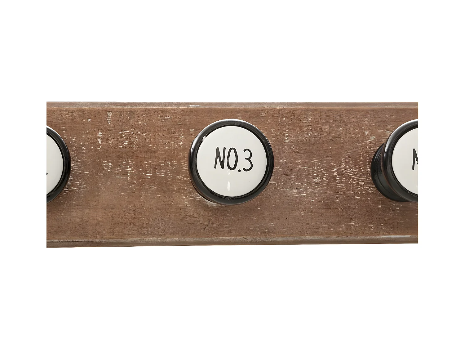 Patère en Bois 6 crochets en Céramique L 66 cm