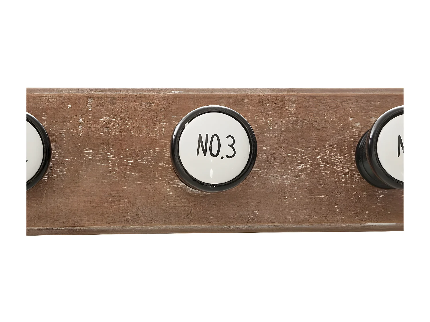 Patère en Bois 6 crochets en Céramique L 66 cm