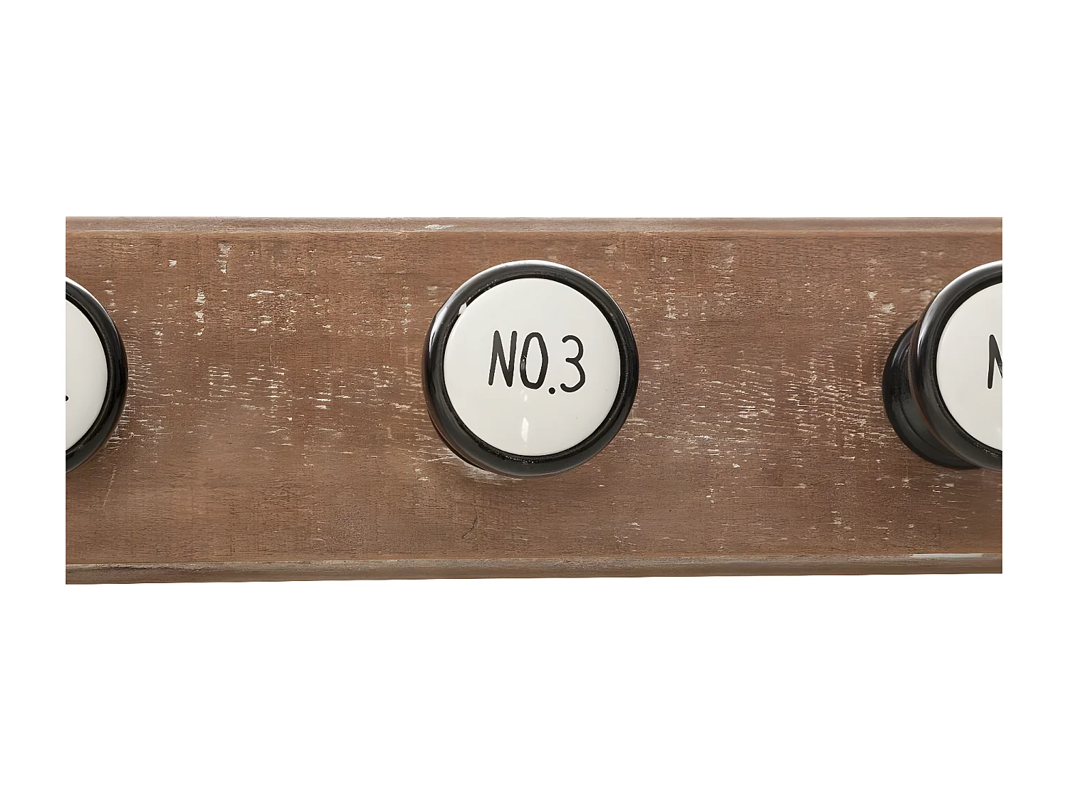 Patère en Bois 6 crochets en Céramique L 66 cm