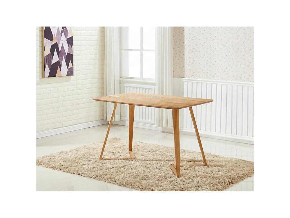 LORENZO DALLAS - Ensemble Table à Manger Effet Chêne + 4 Chaises Scandinaves Grises - Style Moderne