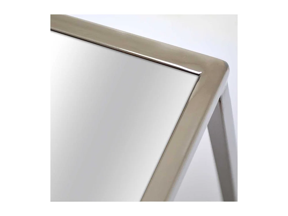 Beistelltische aus Glas und Edelstahl Bügelgestell poliert (dreiteilig)