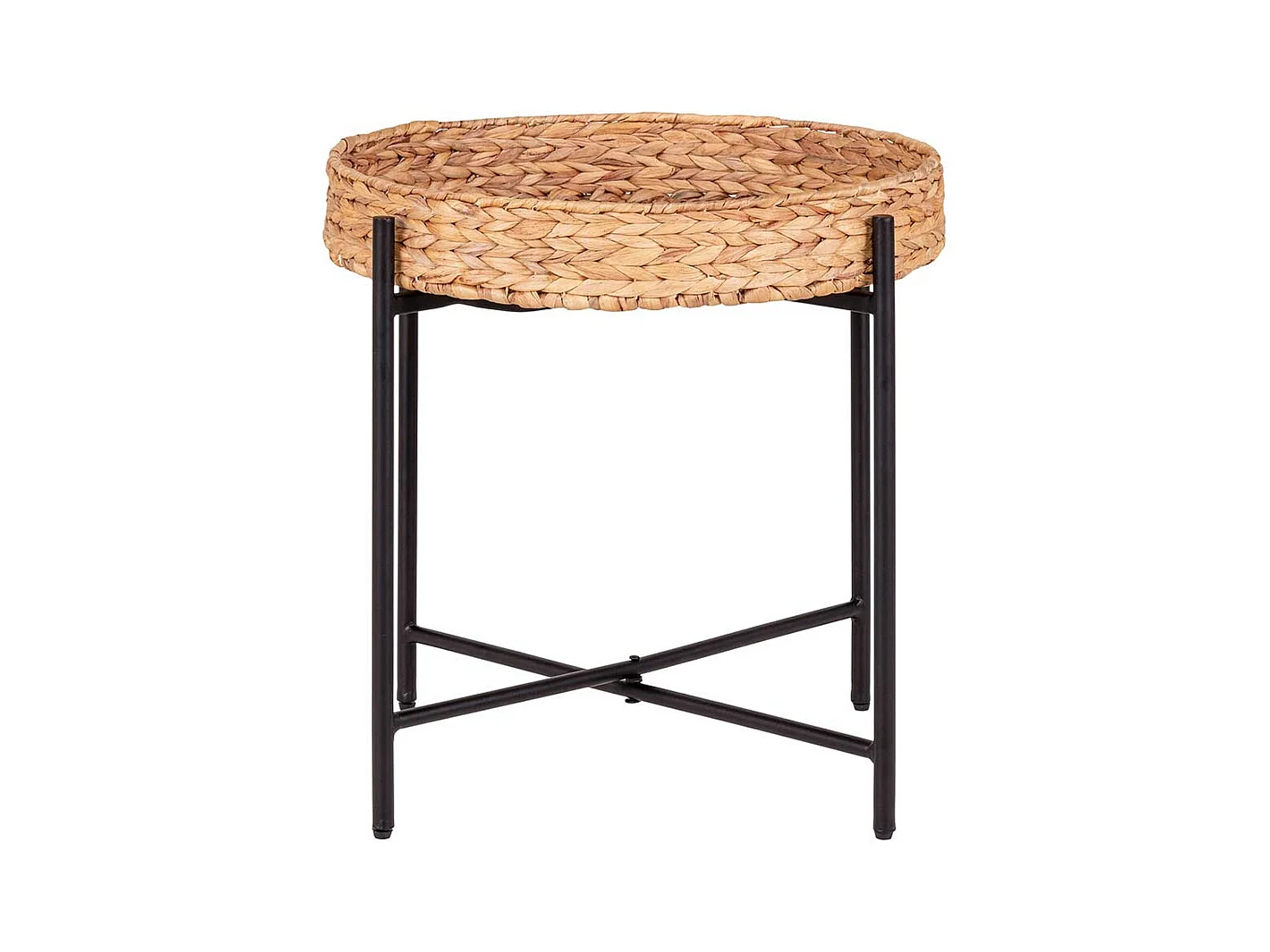 Beistelltisch mit Geflecht aus Wasserhyazinthe handgearbeitet