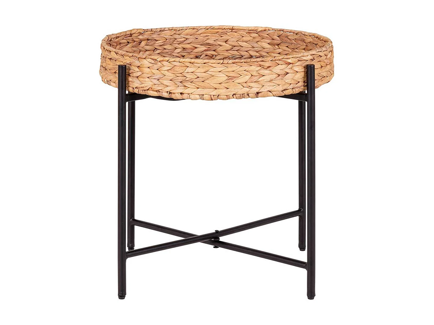 Beistelltisch mit Geflecht aus Wasserhyazinthe handgearbeitet