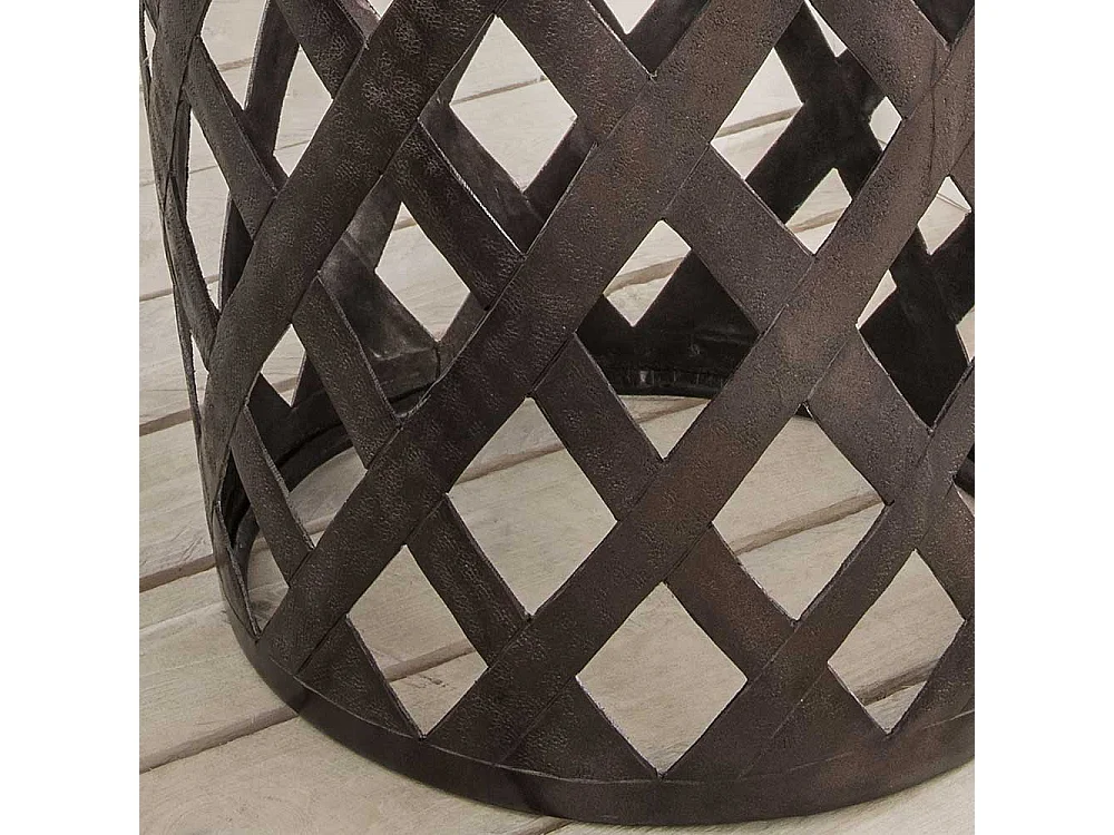 Beistelltisch Wohnzimmer aus Metall Industrie und Loft Stil