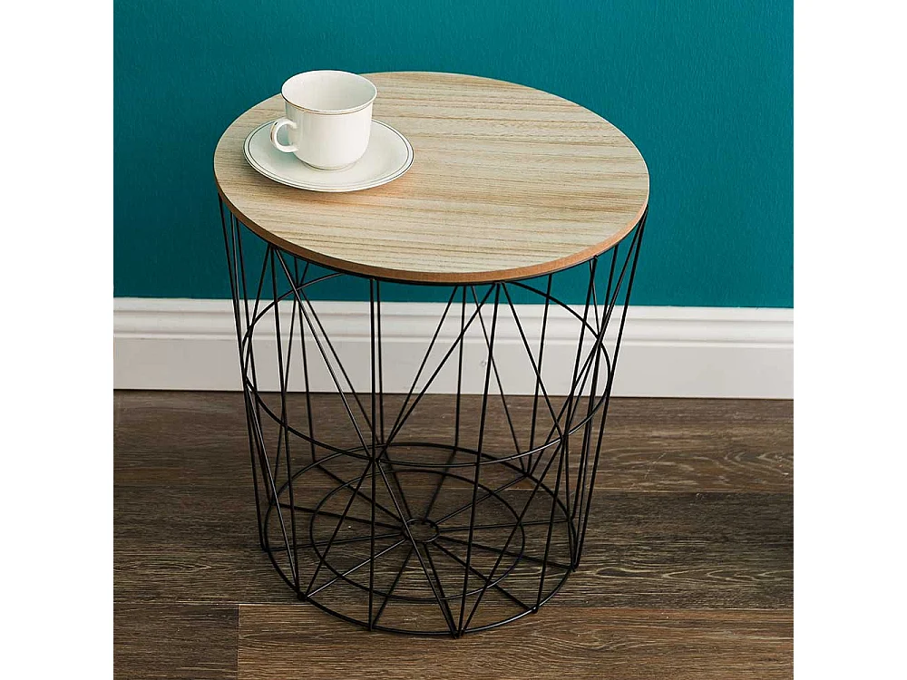 Beistelltisch Sofa mit abnehmbarer Tischplatte Drahtgestell