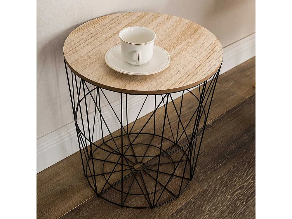 Beistelltisch Sofa mit abnehmbarer Tischplatte Drahtgestell