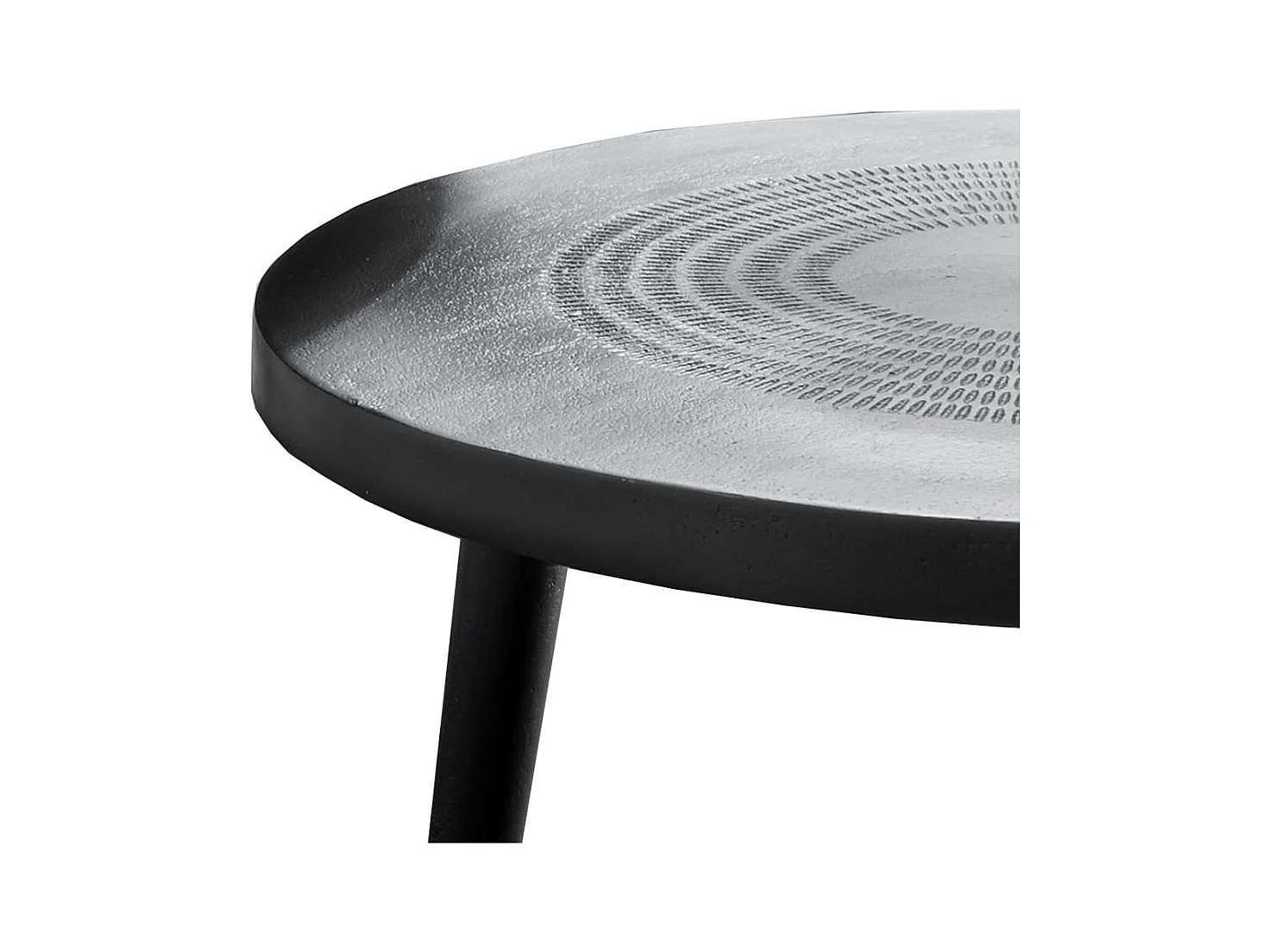 Schwarzer Beistelltisch aus Metall Industry und Loft Stil