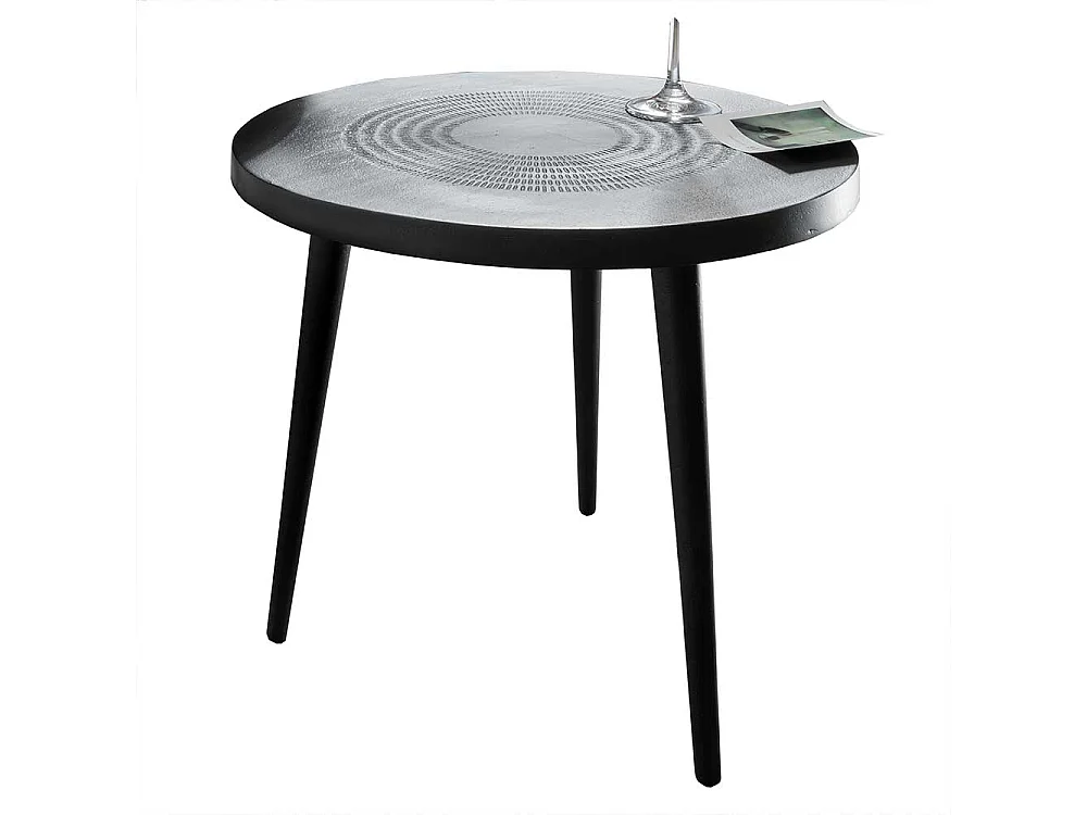 Schwarzer Beistelltisch aus Metall Industry und Loft Stil