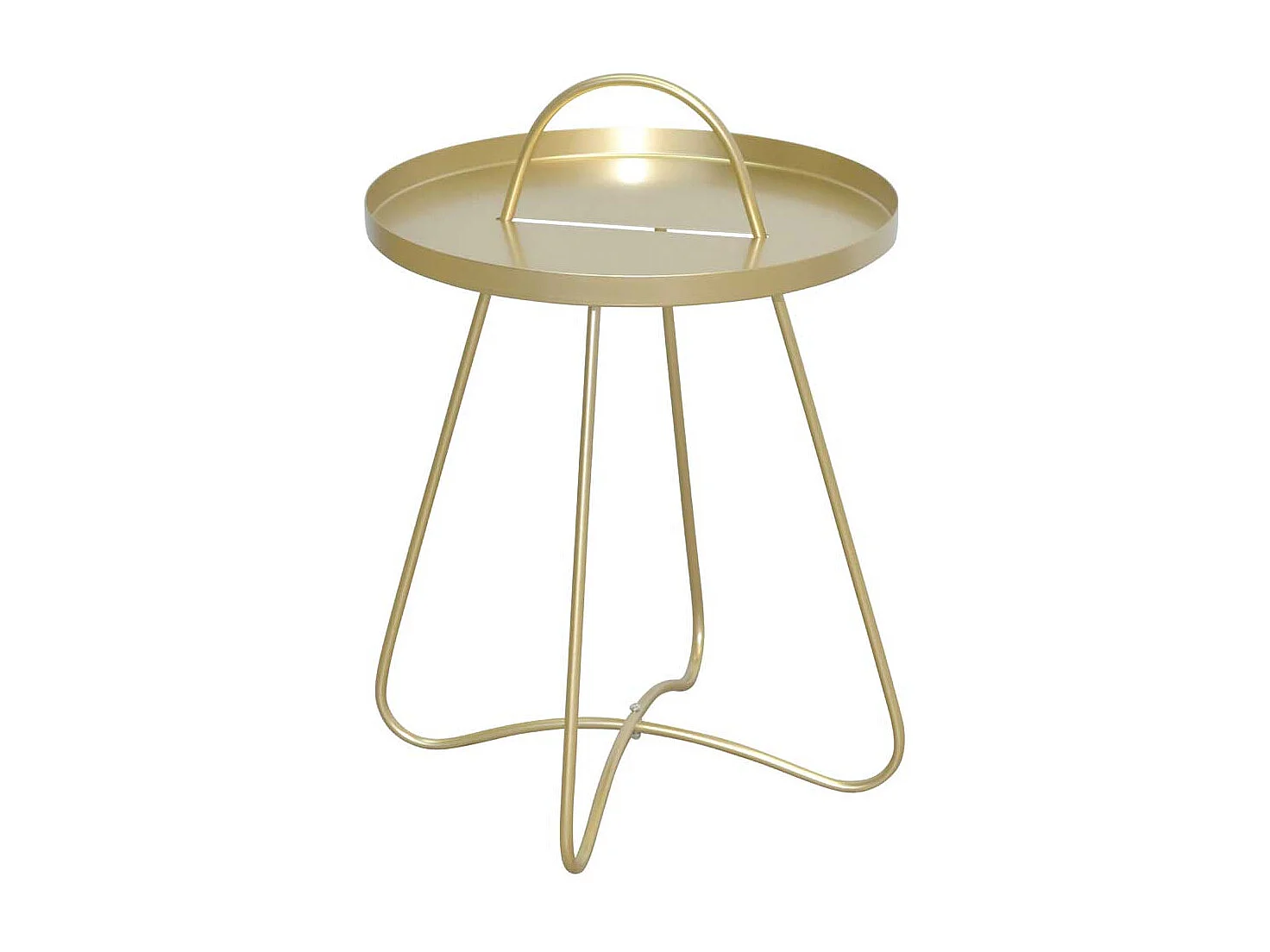 Goldener Beistelltisch aus Metall modernem Design