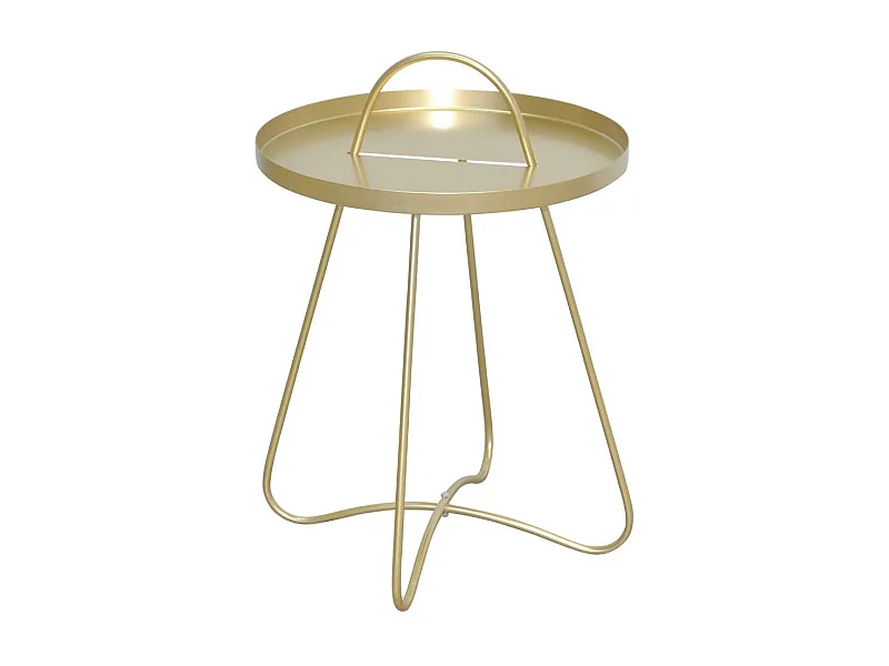 Goldener Beistelltisch aus Metall modernem Design