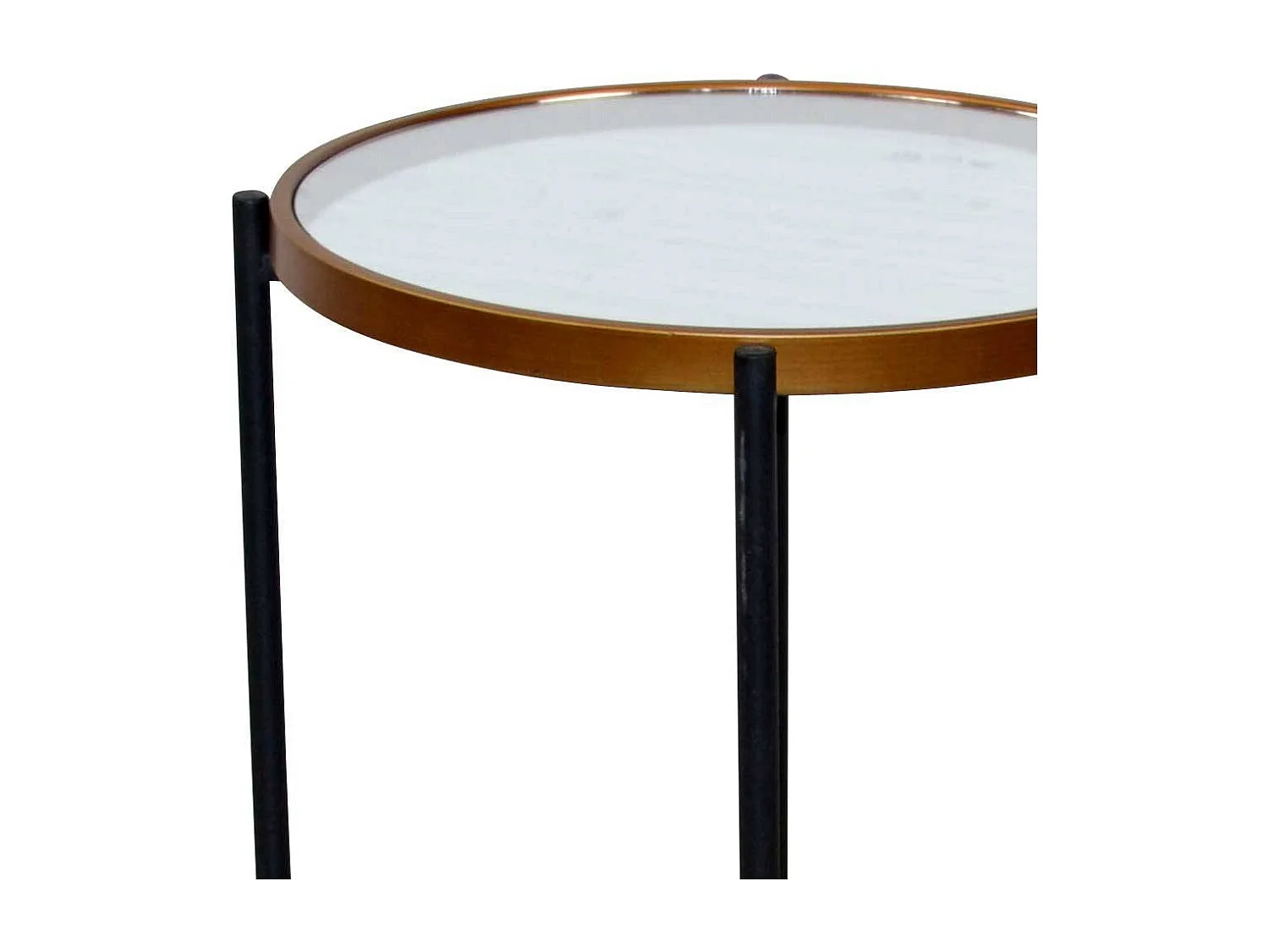 Runder Beistelltisch in modernem Design Spiegelglas Platte