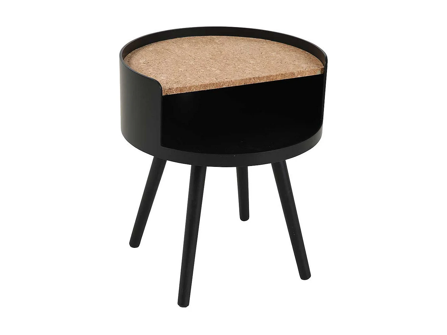 Beistelltisch mit Kork in modernem Design Vierfußgestell