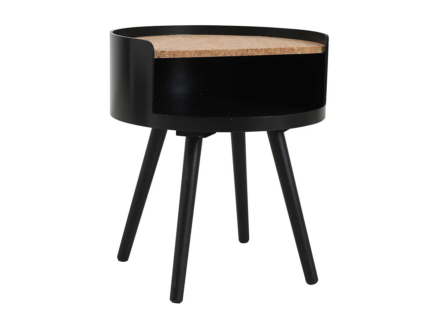 Beistelltisch mit Kork in modernem Design Vierfußgestell