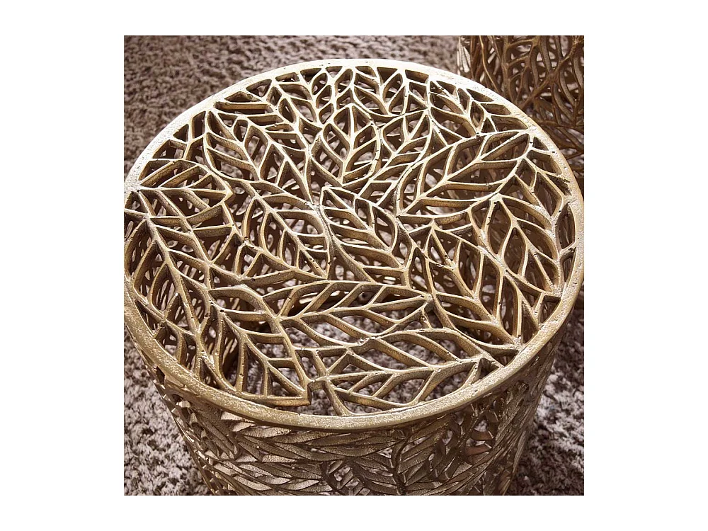 Beistelltisch 2er Set Gold aus Aluminium modernem Design (zweiteilig)