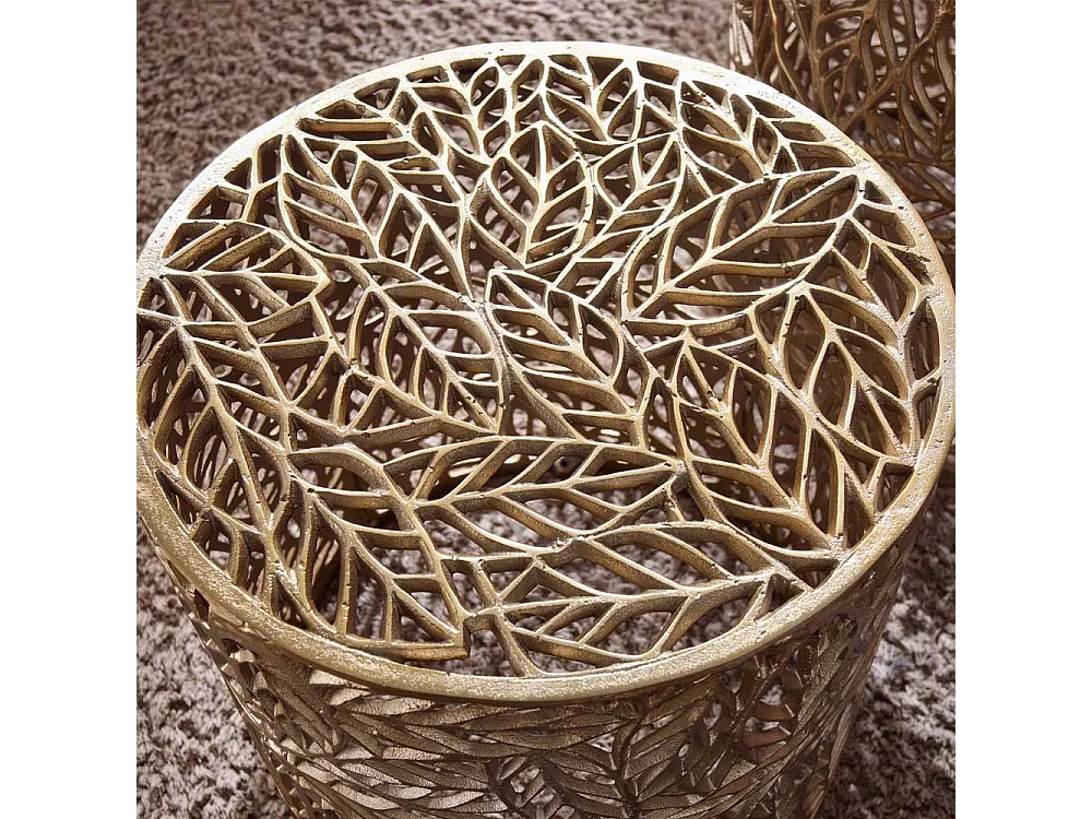 Beistelltisch 2er Set Gold aus Aluminium modernem Design (zweiteilig)