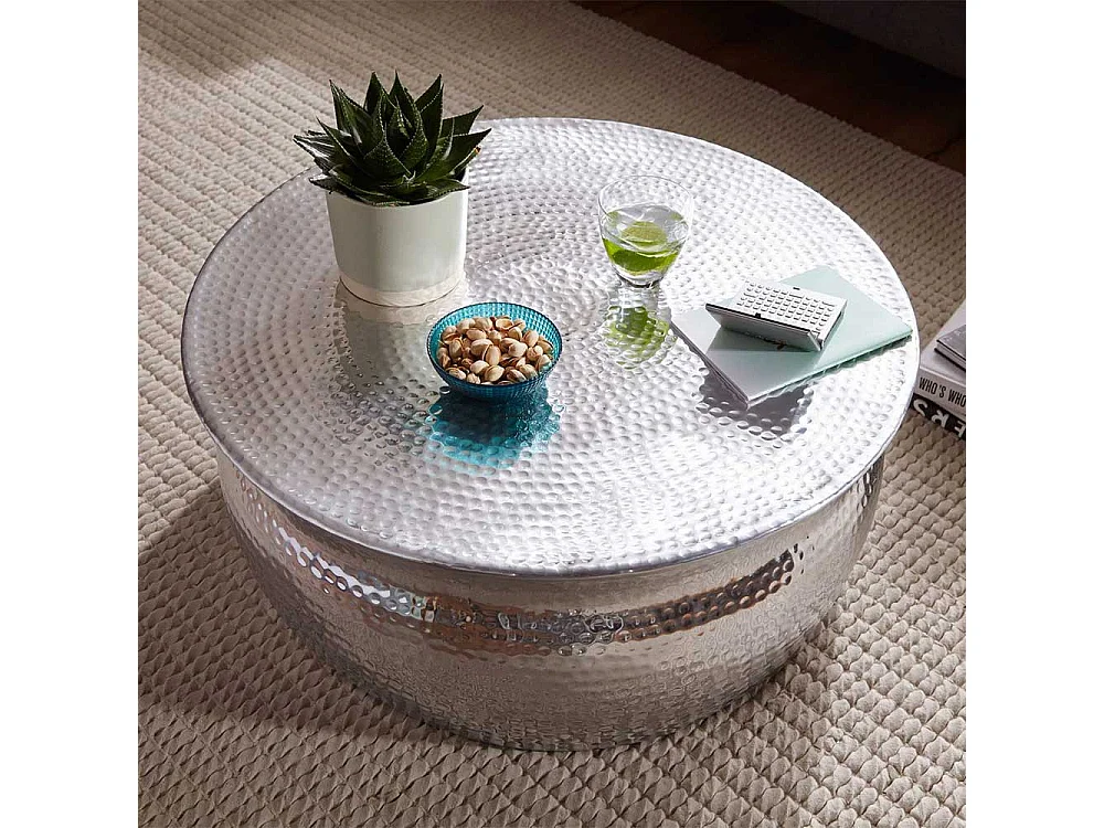 Couch Beistelltisch aus Aluminium Loft Style