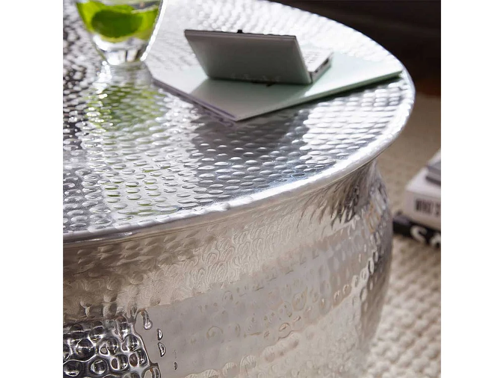 Couch Beistelltisch aus Aluminium Loft Style