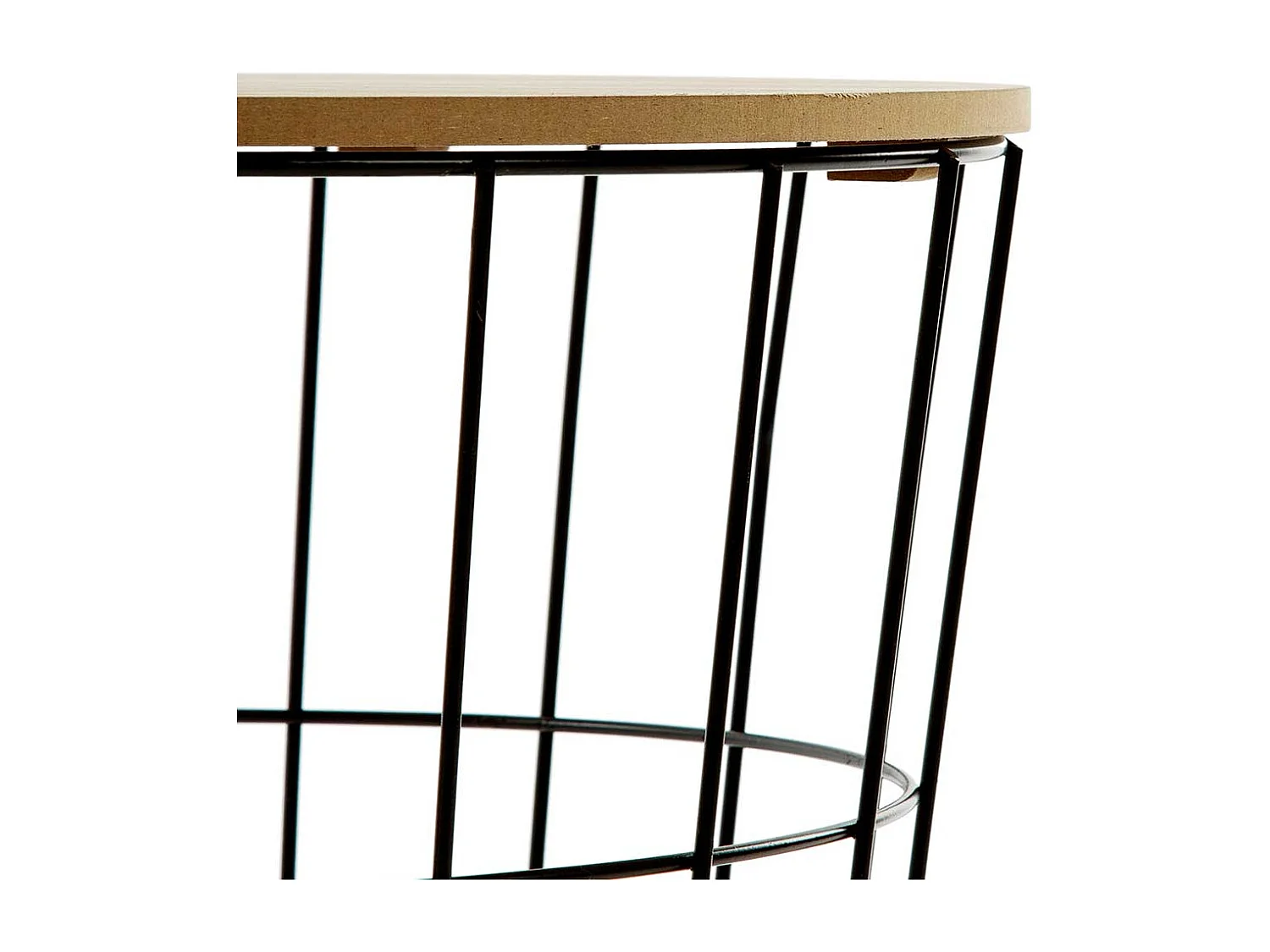 Drahtkorb Beistelltisch mit abnehmbarer Tischplatte 42 cm hoch