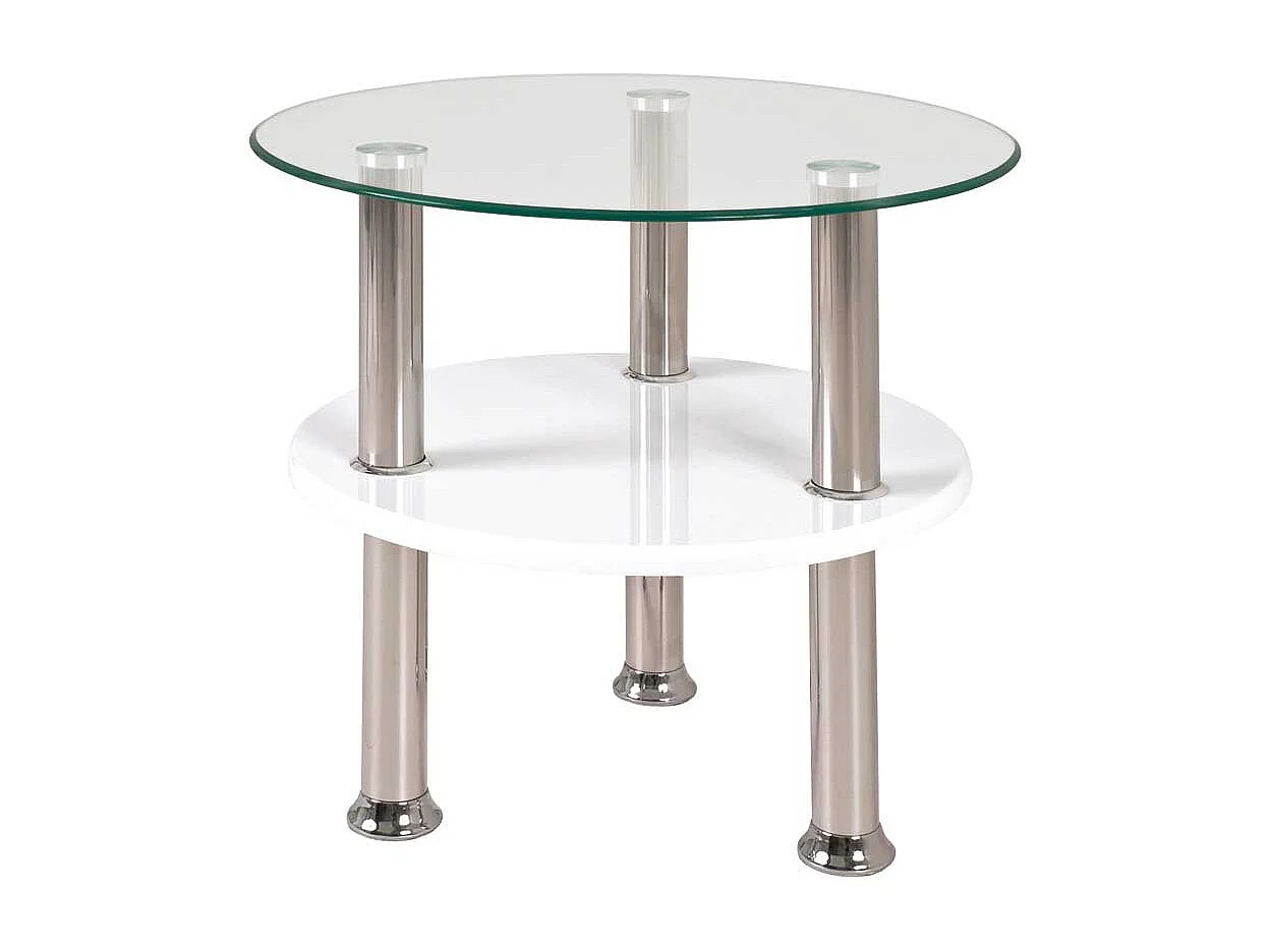 Beistelltisch mit Edelstahlgestell