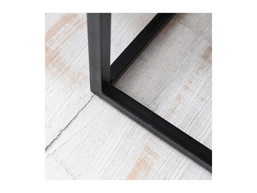 Beistelltische aus Sheesham Massivholz Eisen (zweiteilig)