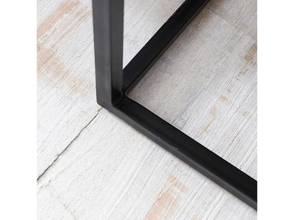 Beistelltische aus Sheesham Massivholz Eisen (zweiteilig)