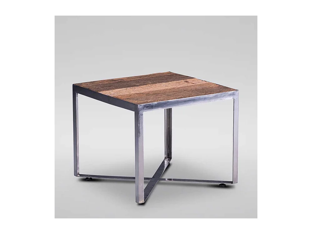 Industriestil Beistelltisch aus Recyclingholz Metall