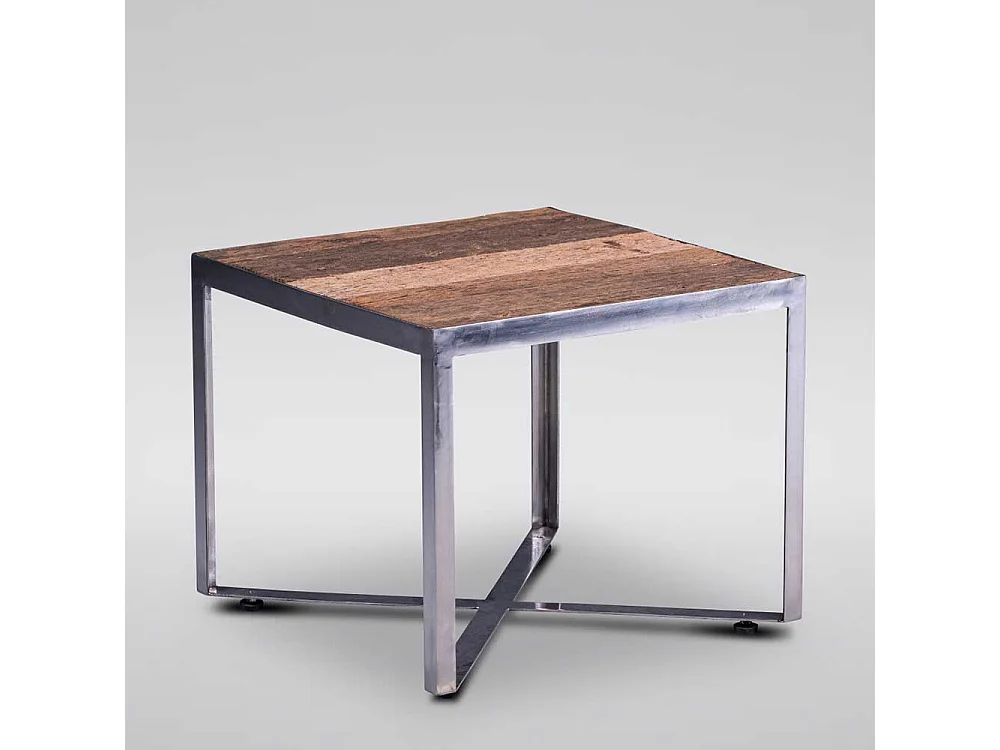 Industriestil Beistelltisch aus Recyclingholz Metall
