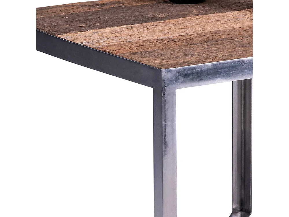 Industriestil Beistelltisch aus Recyclingholz Metall