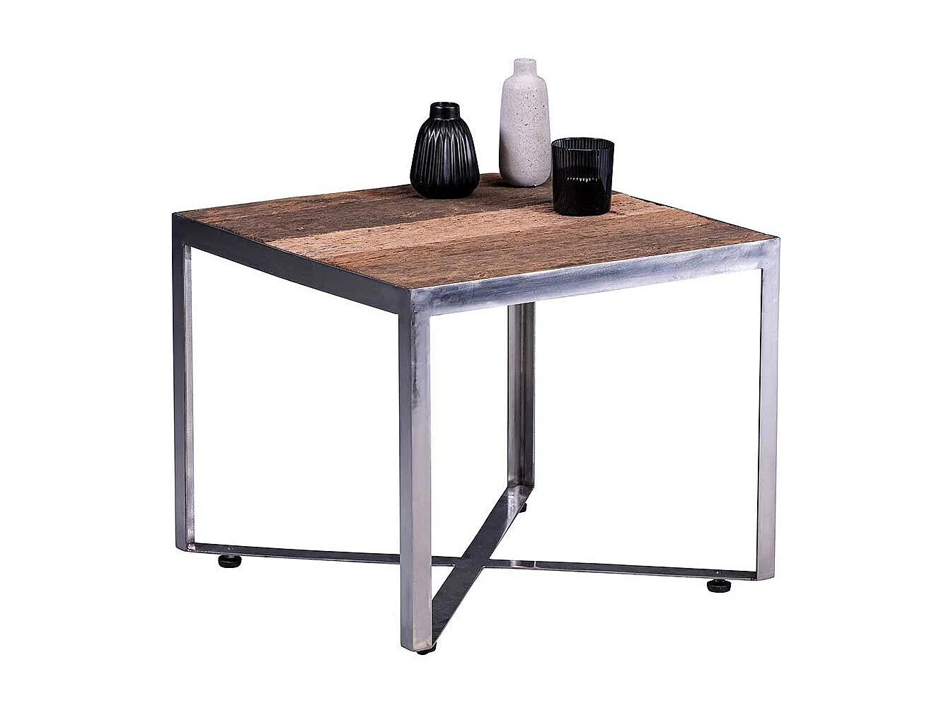 Industriestil Beistelltisch aus Recyclingholz Metall