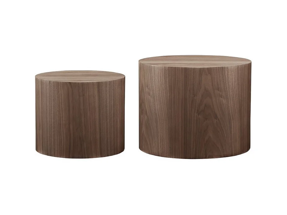 Beistelltisch Beitisch in Walnussfarben echtholzfurniert (zweiteilig)