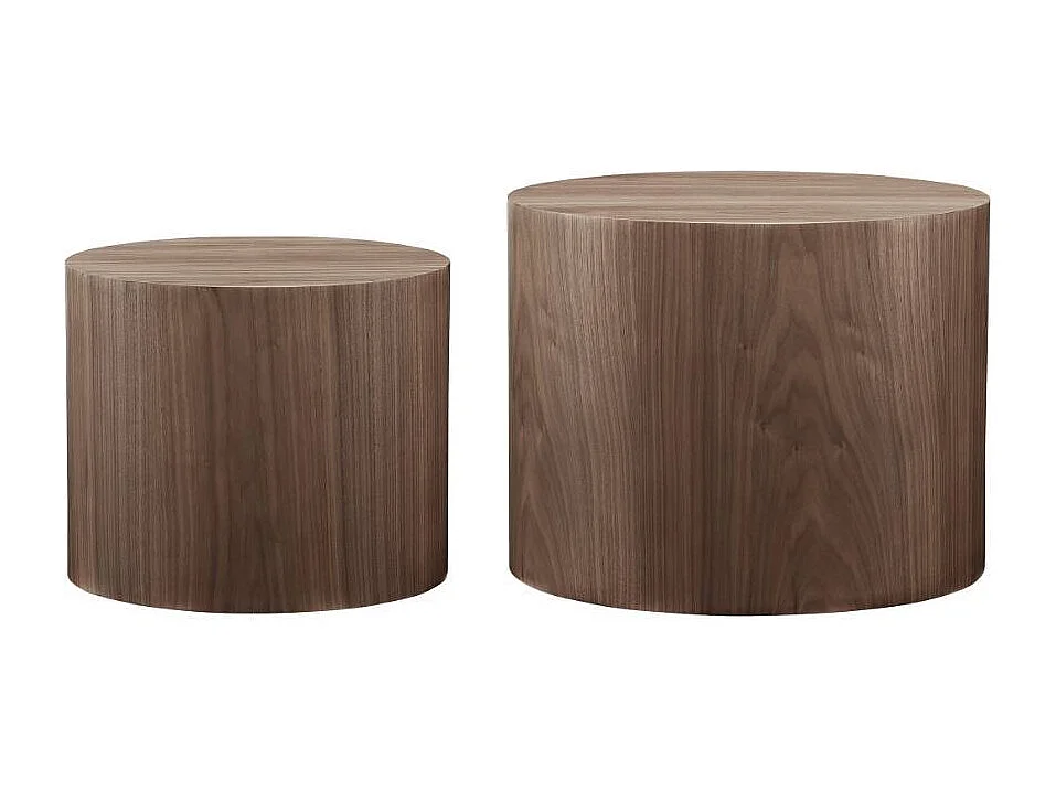 Beistelltisch Beitisch in Walnussfarben echtholzfurniert (zweiteilig)