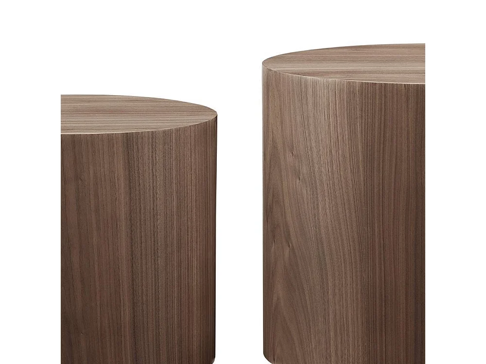 Beistelltisch Beitisch in Walnussfarben echtholzfurniert (zweiteilig)