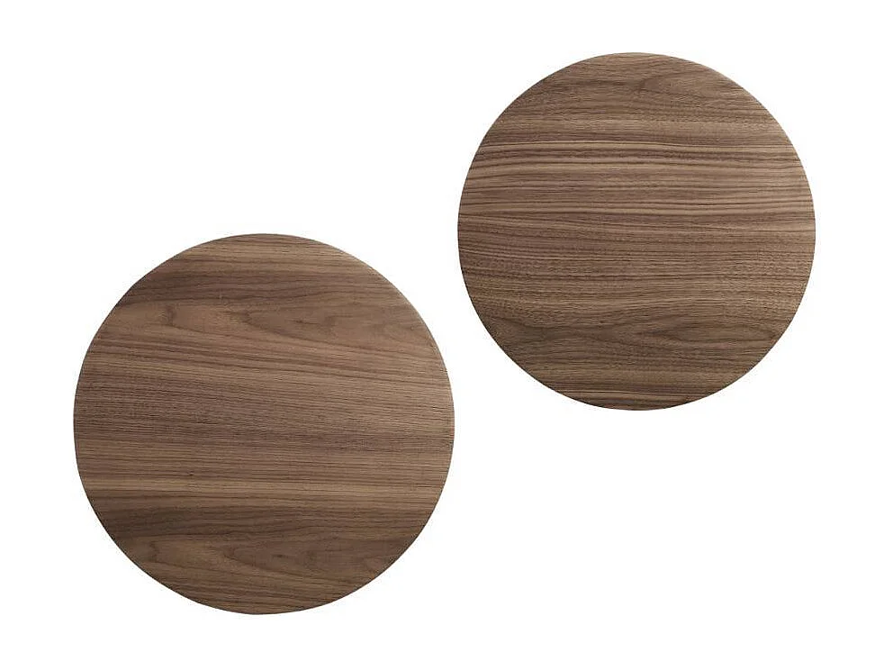 Beistelltisch Beitisch in Walnussfarben echtholzfurniert (zweiteilig)