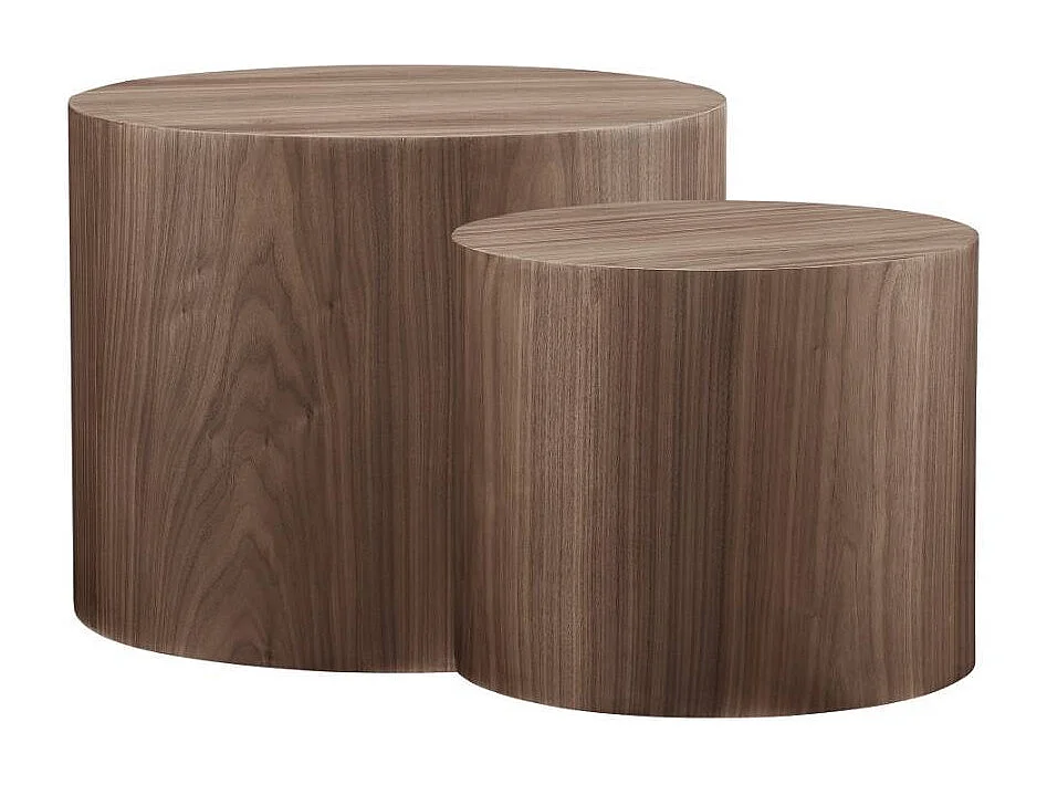 Beistelltisch Beitisch in Walnussfarben echtholzfurniert (zweiteilig)