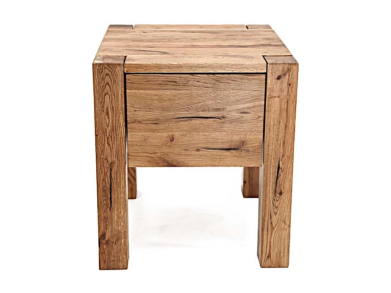 Beistelltisch aus Eiche Massivholz 45 cm hoch