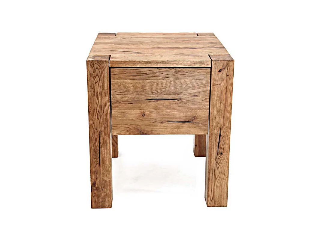 Beistelltisch aus Eiche Massivholz 45 cm hoch