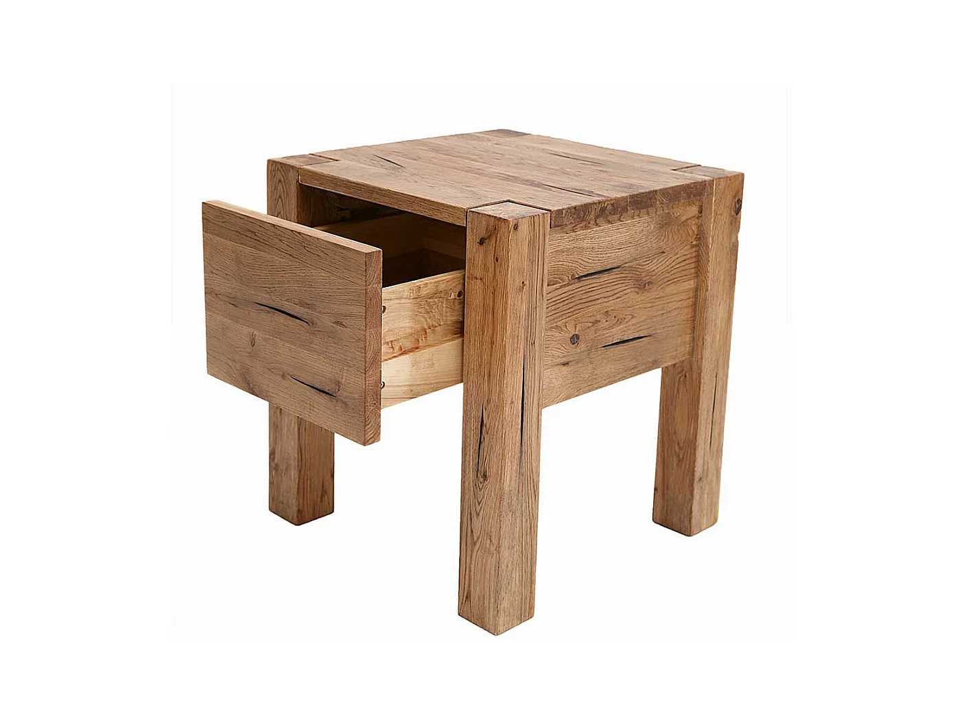 Beistelltisch aus Eiche Massivholz 45 cm hoch