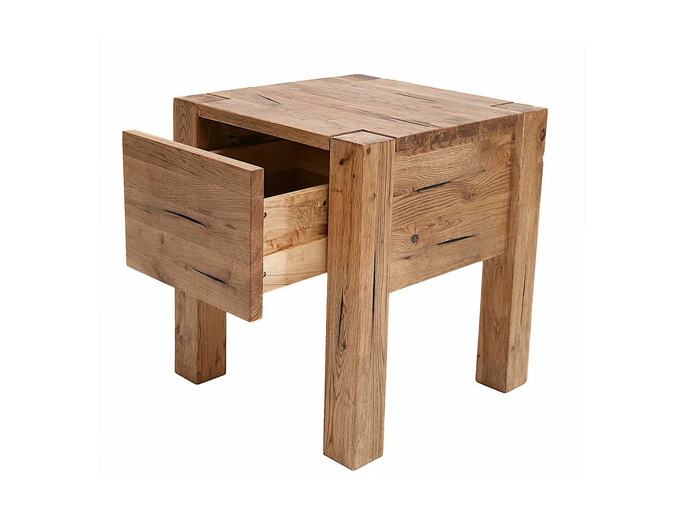 Beistelltisch aus Eiche Massivholz 45 cm hoch