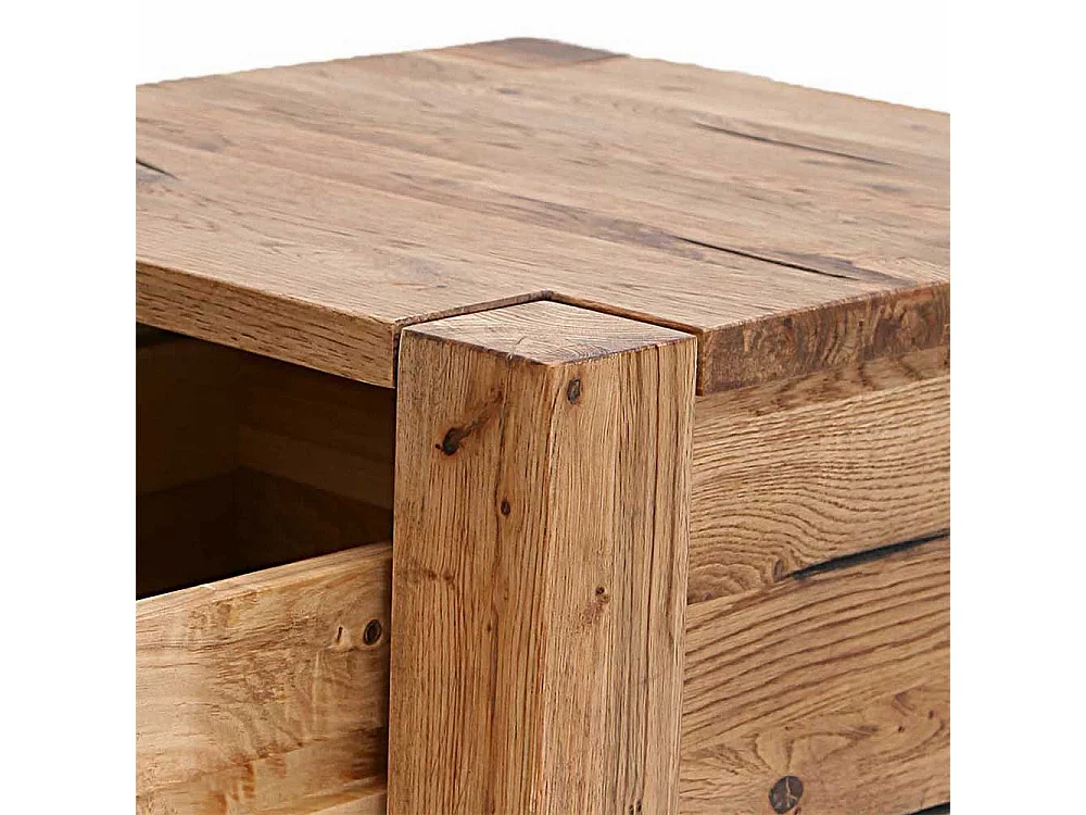 Beistelltisch aus Eiche Massivholz 45 cm hoch