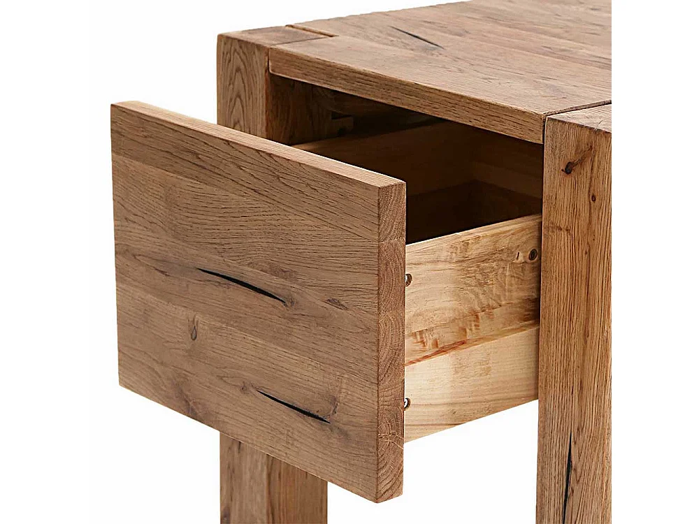 Beistelltisch aus Eiche Massivholz 45 cm hoch