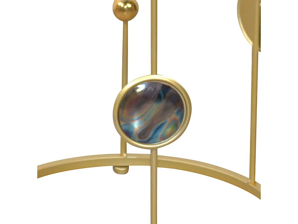 Design Beistelltisch in Goldfarben Spiegelglas und Metall