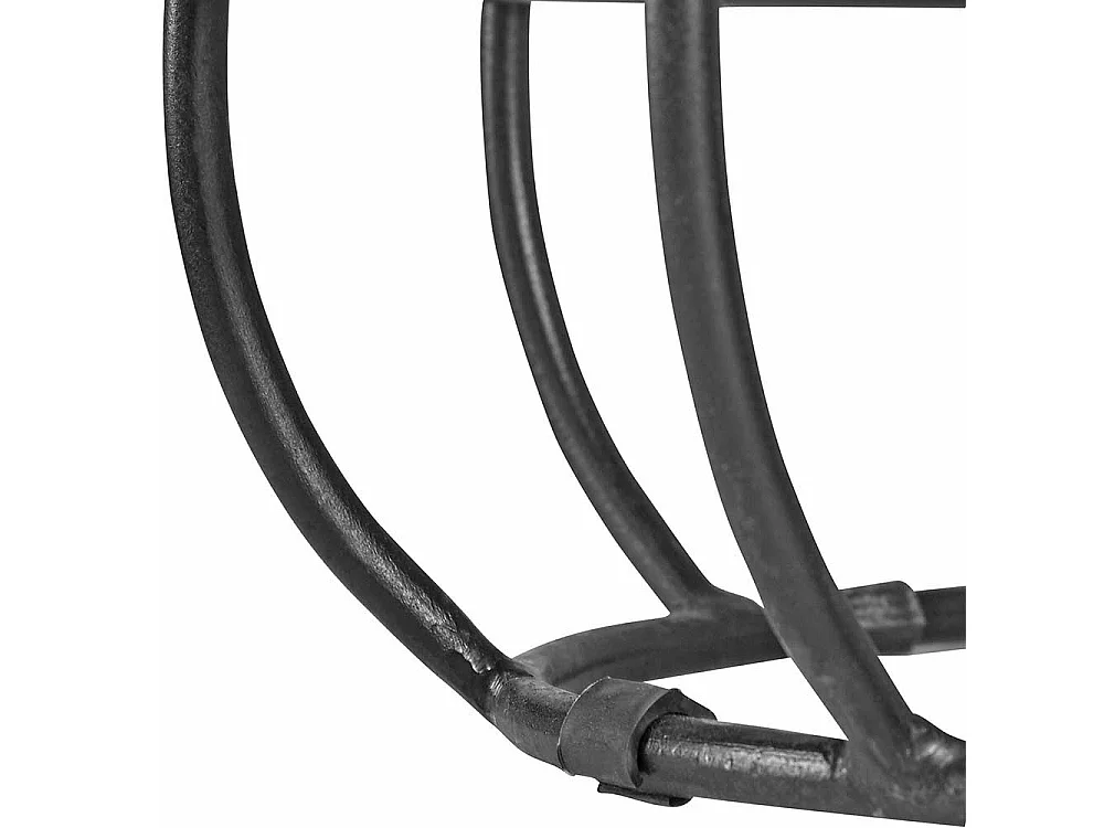 Design Beistelltisch aus Mangobaum Massivholz Draht-Gestell aus Eisen