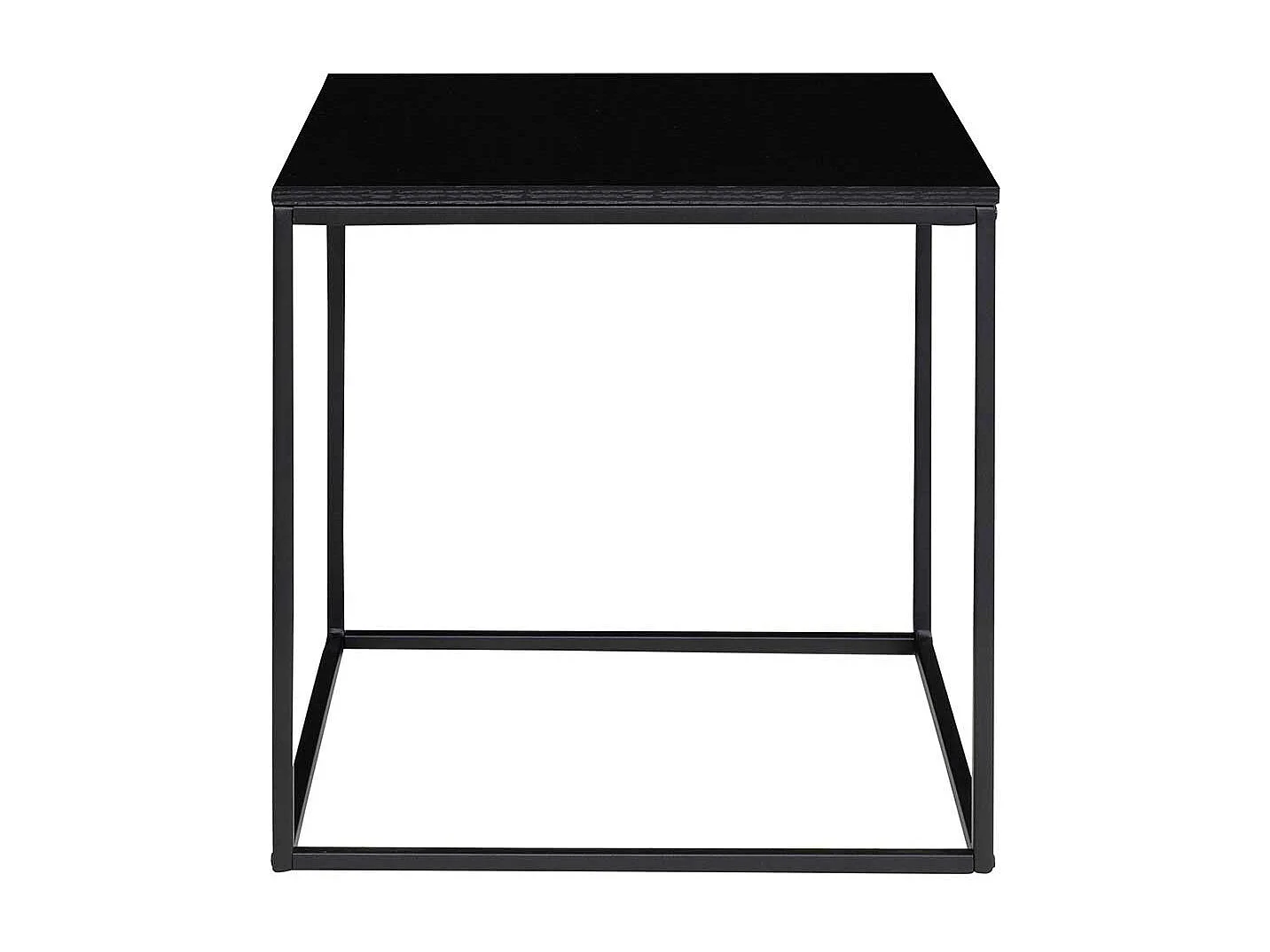 Beistelltisch Sofa in Schwarz mit quadratischer Tischplatte 45 cm breit