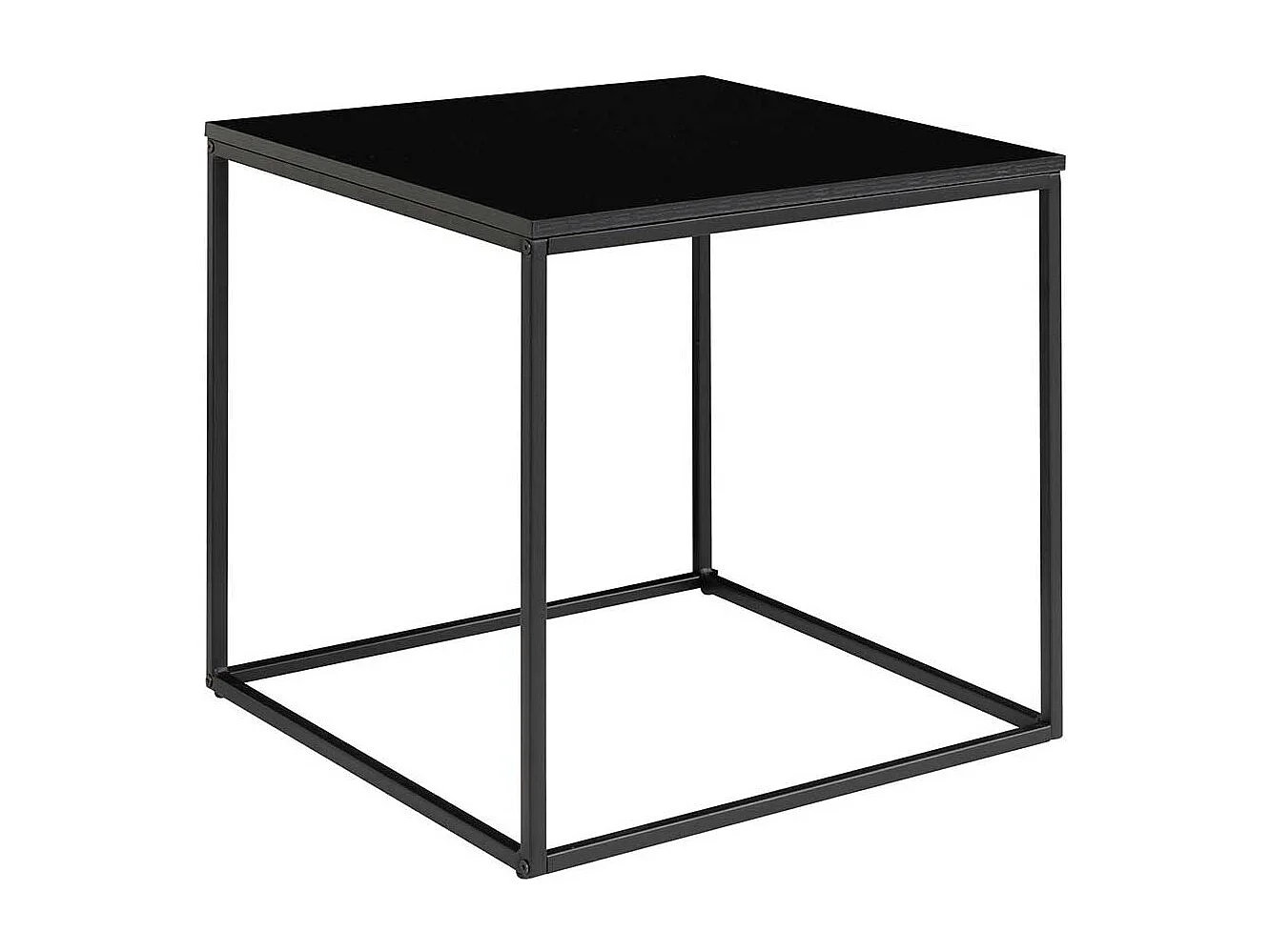 Beistelltisch Sofa in Schwarz mit quadratischer Tischplatte 45 cm breit